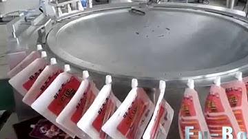 Rotary Spout doypack filling capping machine | laundry detergent pouch filling capping machinery