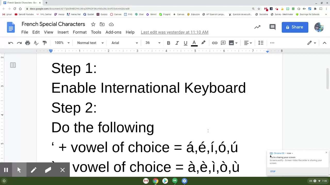 French Special Characters with International Keyboard