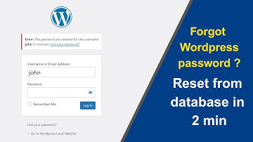 How to Reset WordPress Password, Username, or Email Directly from Database