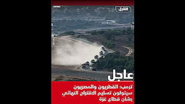 ترمب القطريون والمصريون سيتولون تسليم الاقتراح النهائي بشأن قطاع غزة 