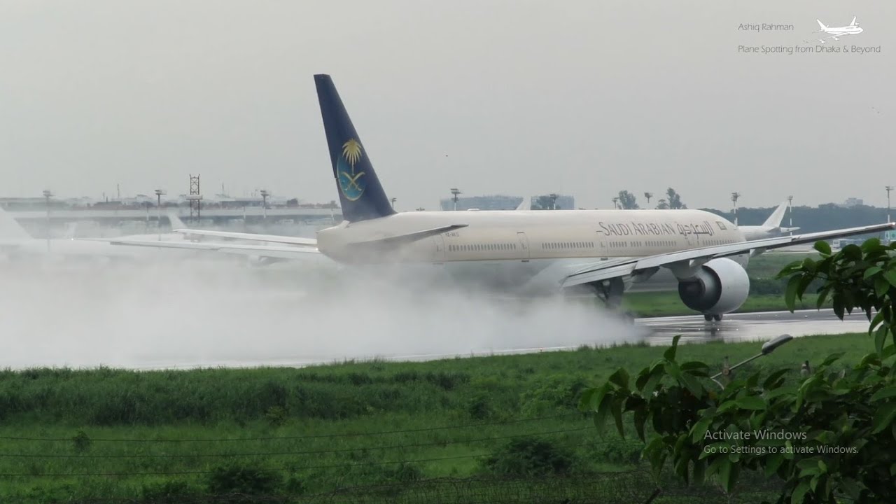 [HD] Wet Runway Action Plane Spotting at Dhaka Airport 236 YouTube