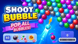 Shoot Bubble Gameplay 🤩 today challenge with high levels 🎃 🍬 full of bubbles Gameplay 🤩 screenshot 2