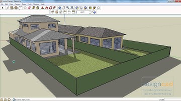 Using SketchUp to view a model of a two story house