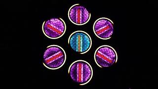Vintage 7Pcs 60w LED Retro Pixel Stage Light Flashing Background Matrix Concert Party Club Bar Light