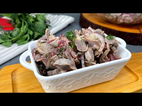 Закуска "Простецкая",заморочек и продуктов минимум,"здоровский" Рецепт! Куриные желудки маринованные