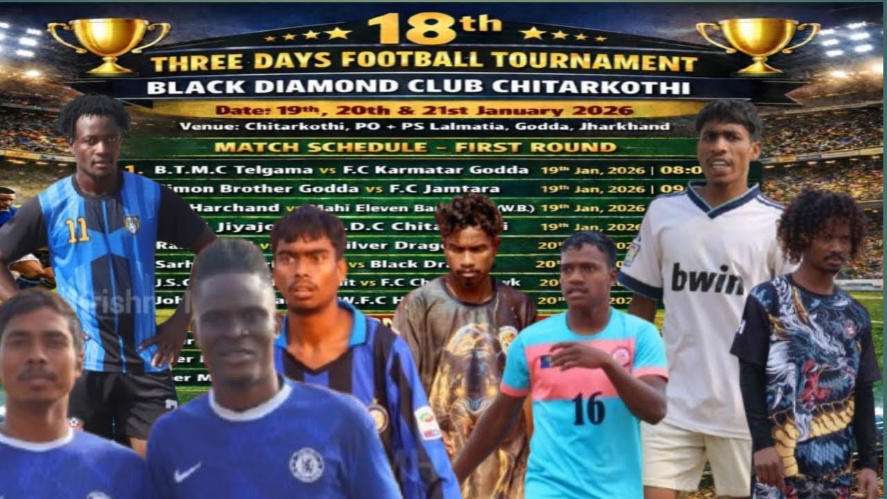 1st Day// Black Diamond Club Chitarkothi Jharkhand ka Football Tornament Live 2026