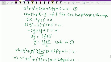 Co ordinate geometry : - ( Family of circle ; Solving problems ) - 74.