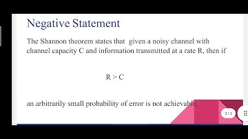 Shannons channel Coding Theorem