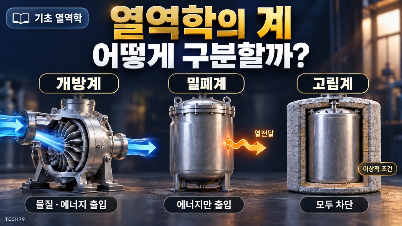 계와 주위, 경계 — 밀폐계·개방계·고립계 구분