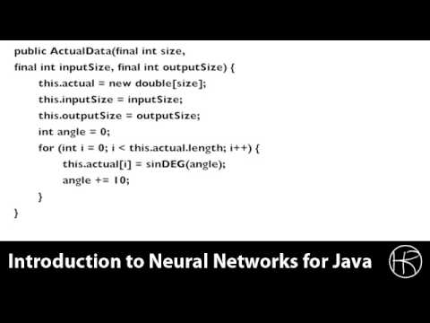 Introduction to Neural Networks for Java(Class 10/16, Part 2/3) - implement predict temporal