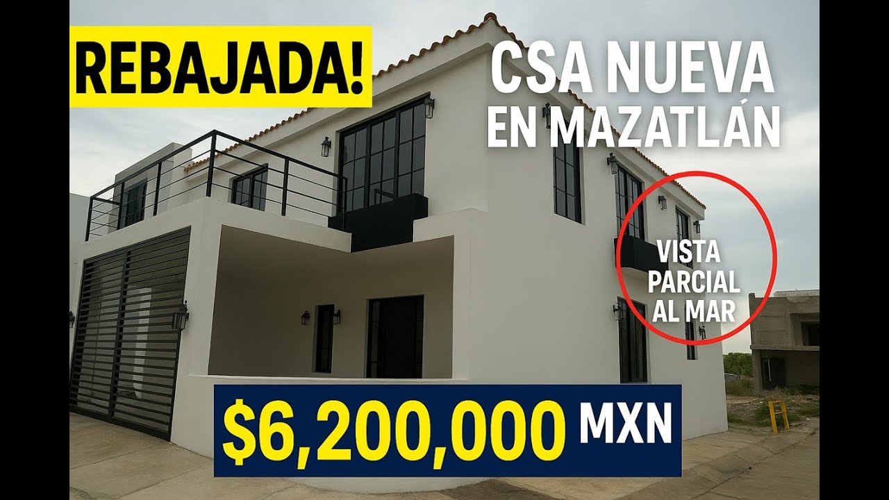 🏡 Casa Nueva en Venta en Mazatlán | Fraccionamiento Sonterra 1 | Vista Parcial al Mar 🌊