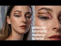 this makeup look gives me life / simple editorial futuristic makeup tutorial