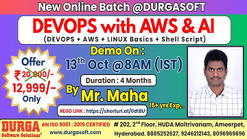 DEVOPS with AWS & AI Online Training @ DURGASOFT
