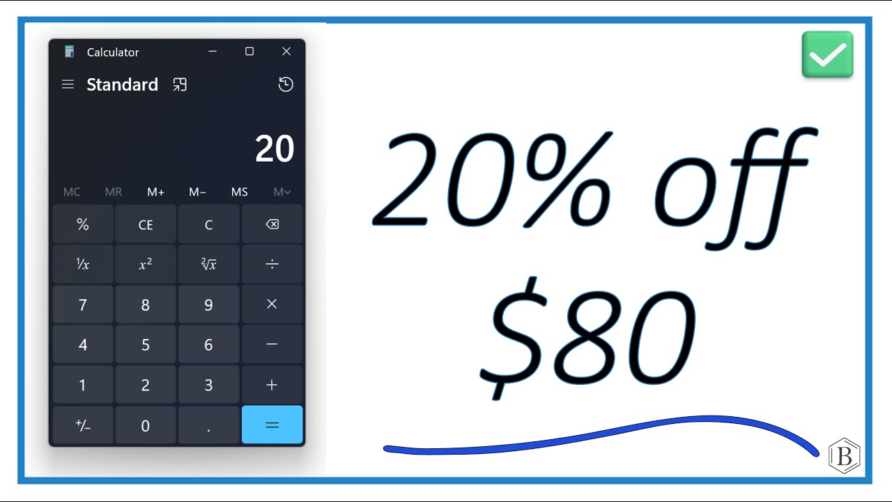 How To Find 20 Percent Off 80 Using A Calculator Step By Step YouTube how-to-find-20-percent-off-80-using-a-calculator-step-by-step-youtube