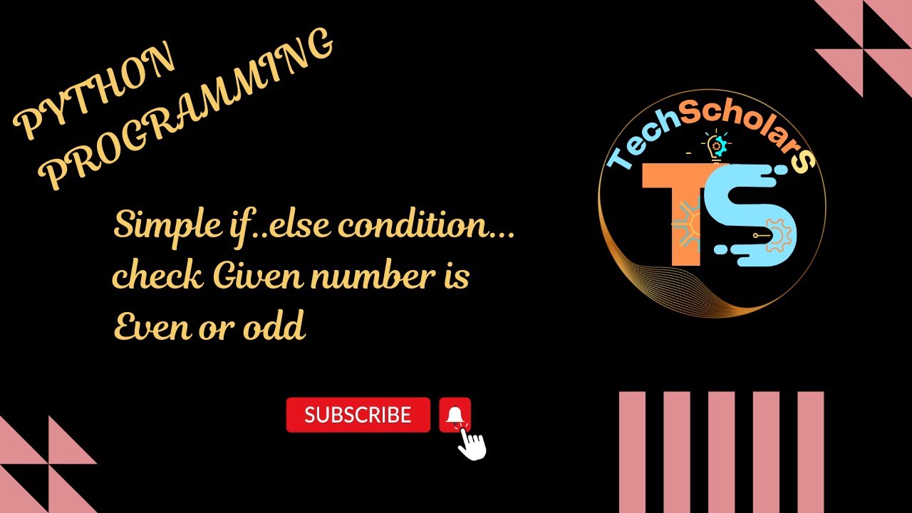 If else even or odd number in python youtube