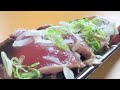 Eating Japanese food Sushi "Katsuo tataki nigirizushi" (ASMR)