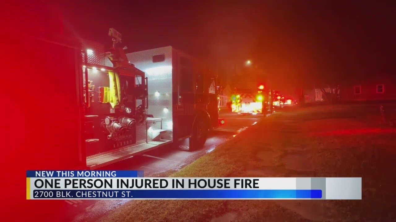 1 Injured in house fire - YouTube