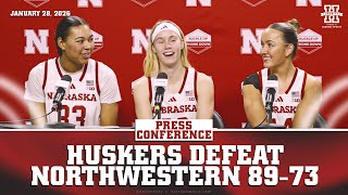 Husker players after 89-73 win over Northwestern | Nebraska