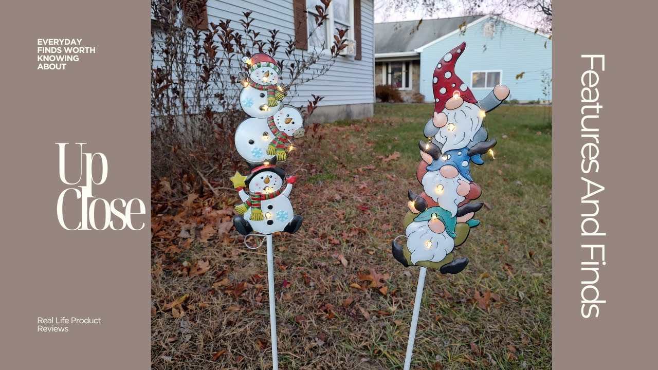 Solar Christmas Path Lights Snowman and Gnome-Quick Review
