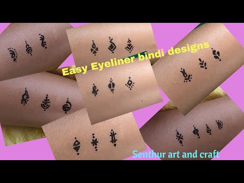 Beautiful eyeliner bindi pottu Designs..easy..super.. creative..