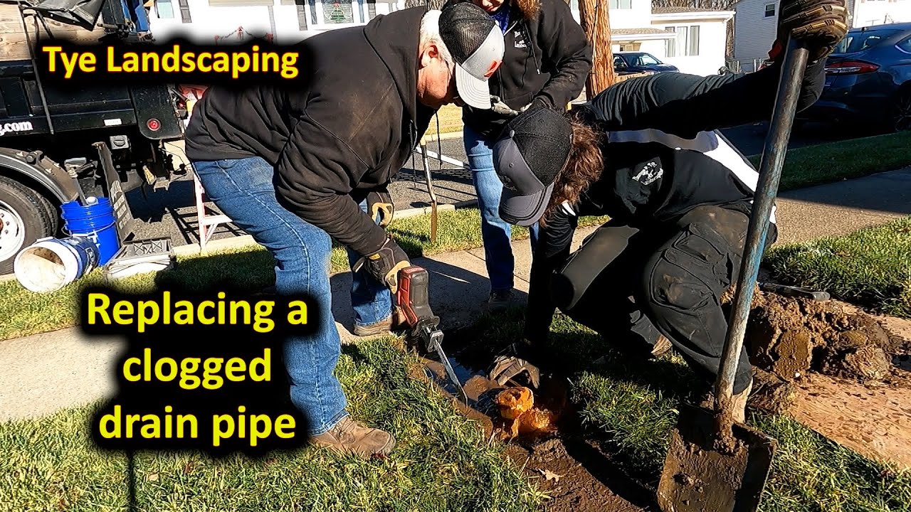 Replacing a clogged sump pump and downspout drain to storm sewer Old Bridge, NJ. 08857 YouTube
