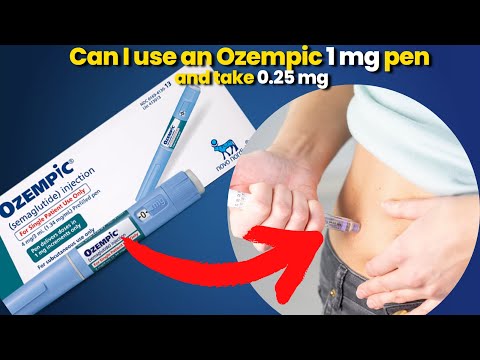 Can I use an ozempic 1 mg pen and take 0.25 mg?|How to dose Ozempic pen into 0.25 mg