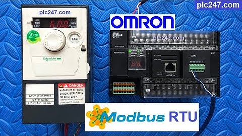 ATV312 Schneider "Modbus RTU" Omron CP1H Tutorial