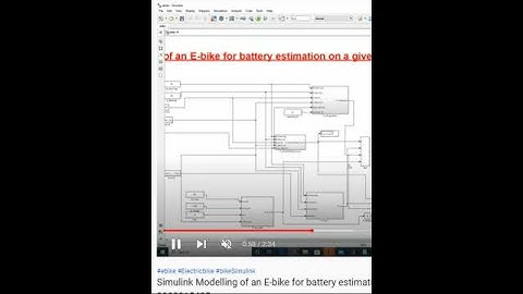 Simulink Modelling of an E bike for battery estimation on a given track comparison