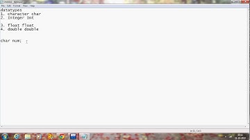 C Programming tutorial - Part 3 Datatypes .