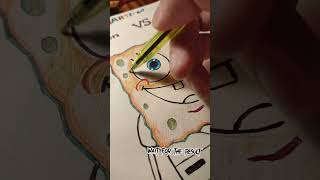 Drawing Spongebob Cartoon Vs Realism Part 1 Using Ballpoint Pens