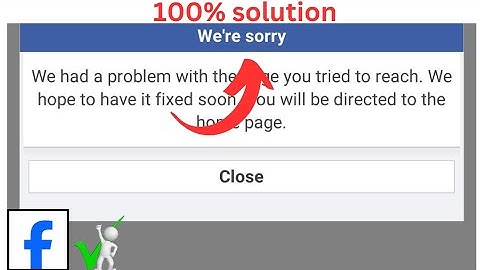 We had a problem with the page you tried to reach. We hope to problem fix very easily Facebook lite