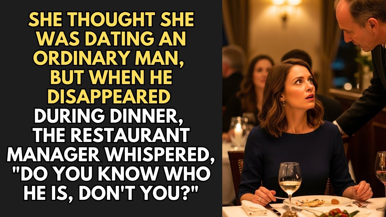 She Thought She Was Dating An Ordinary Man, But When He Disappeared During Dinner, The Restaurant...