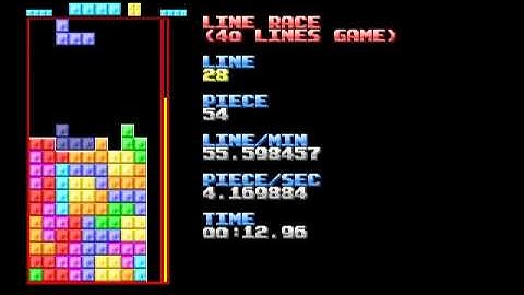 Nullpomino - 40 lines in 25.01