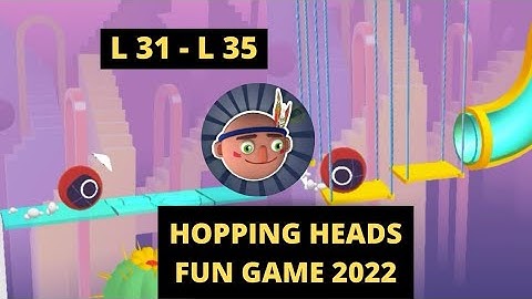Hopping Heads L31 - L35 video game walkthroughs 2022 ;  android & ios games