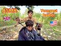 ASMR youngest barber 💈 in the world ASMR dirty hair haircut