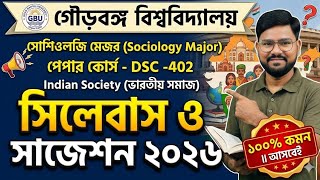 UGB Sem 4 Sociology Major Suggestion 2026 | Paper: DSC-402 | Indian Society Syllabus & VVI Qs 🎯
