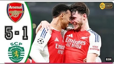 Arsenal vs Sporting 5-1 Extended Highlights 2024 All Goals  Bukayo Saka Kai Havertz Odegaard Gabriel