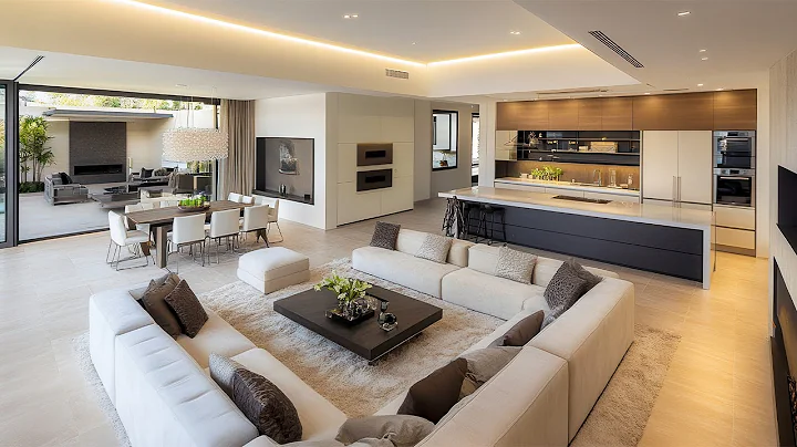 New 2025 Trends Modern Luxury Living Room with Open Layout Interior Design