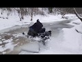 Снегоходы по воде. Переправа через реку Яхрома!  Yamaha venture multipurpose