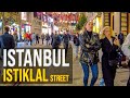 walking in istanbul Istiklal street at night | istiklal street and around Taksim square
