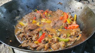 صاجية اللحم بالحديقه بطريقه بسيطه وسهله وأهم الملاحظات?  Lamb Meat Sajieh in mushrif park