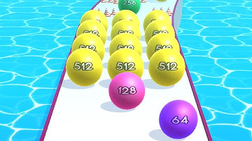 Faster Run 2048 - Ball game 3D ! All Levels Gameplay Part #224 android,ios