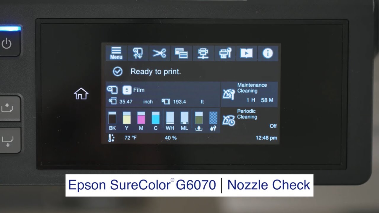 SureColor G6070 | Printing a Nozzle Check