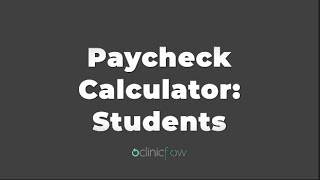 Temporary FREE Access for Students: Salon Paycheck Calculator