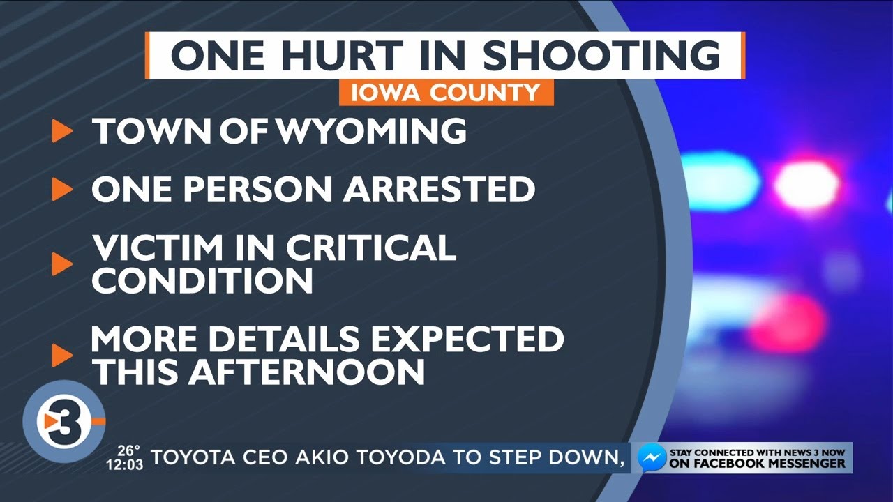 One person in critical condition after shooting in rural Iowa Co. - YouTube