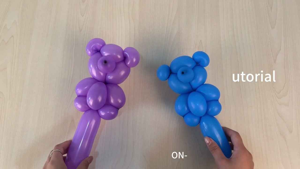 Balloon Tutorial: Make an Adorable Bear Balloon Stick with Long Balloons! 🐻 | Step-by-Step Guide