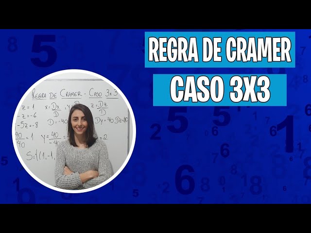 REGRA DE CRAMER - SISTEMA LINEAR  3x3 class=