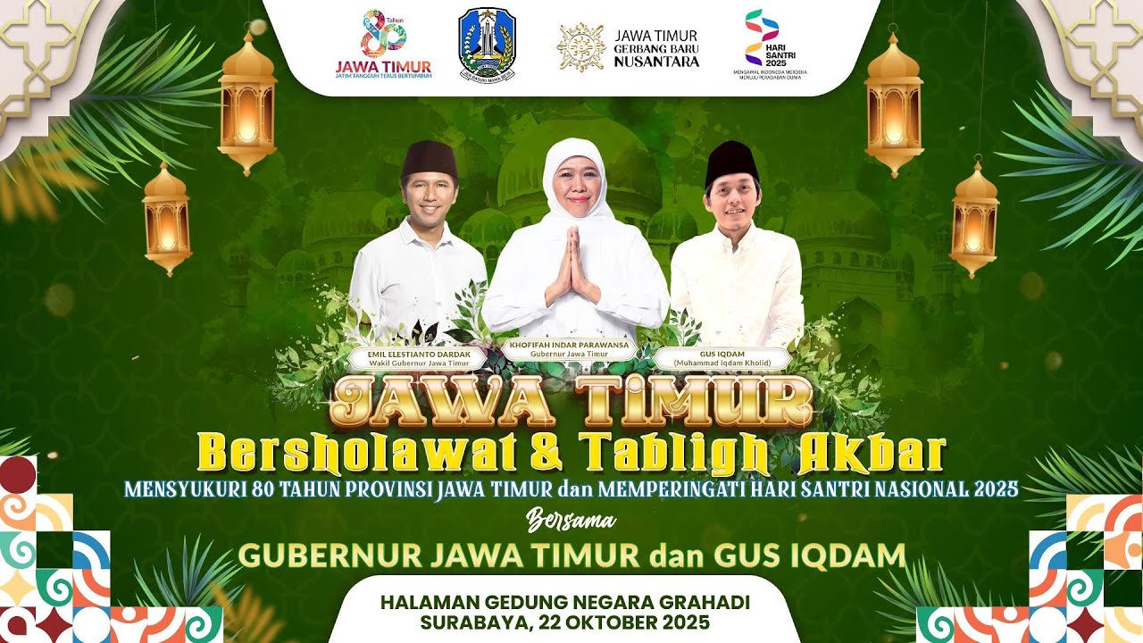 JAWA TIMUR BERSHOLAWAT DAN TABLIGH AKBAR BERSAMA GUS IQDAM