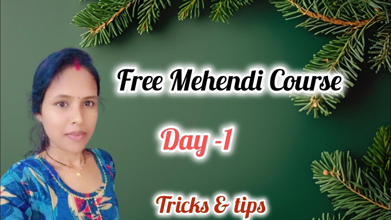 Free Mehendi Course | Day-1 | Basic henna design | Mehendi class | Globalmehendiart |