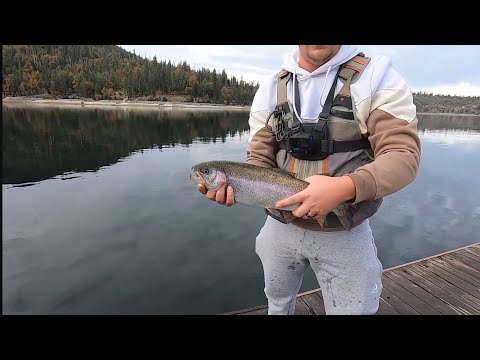 Trout Fishing At Bass Lake CA!!